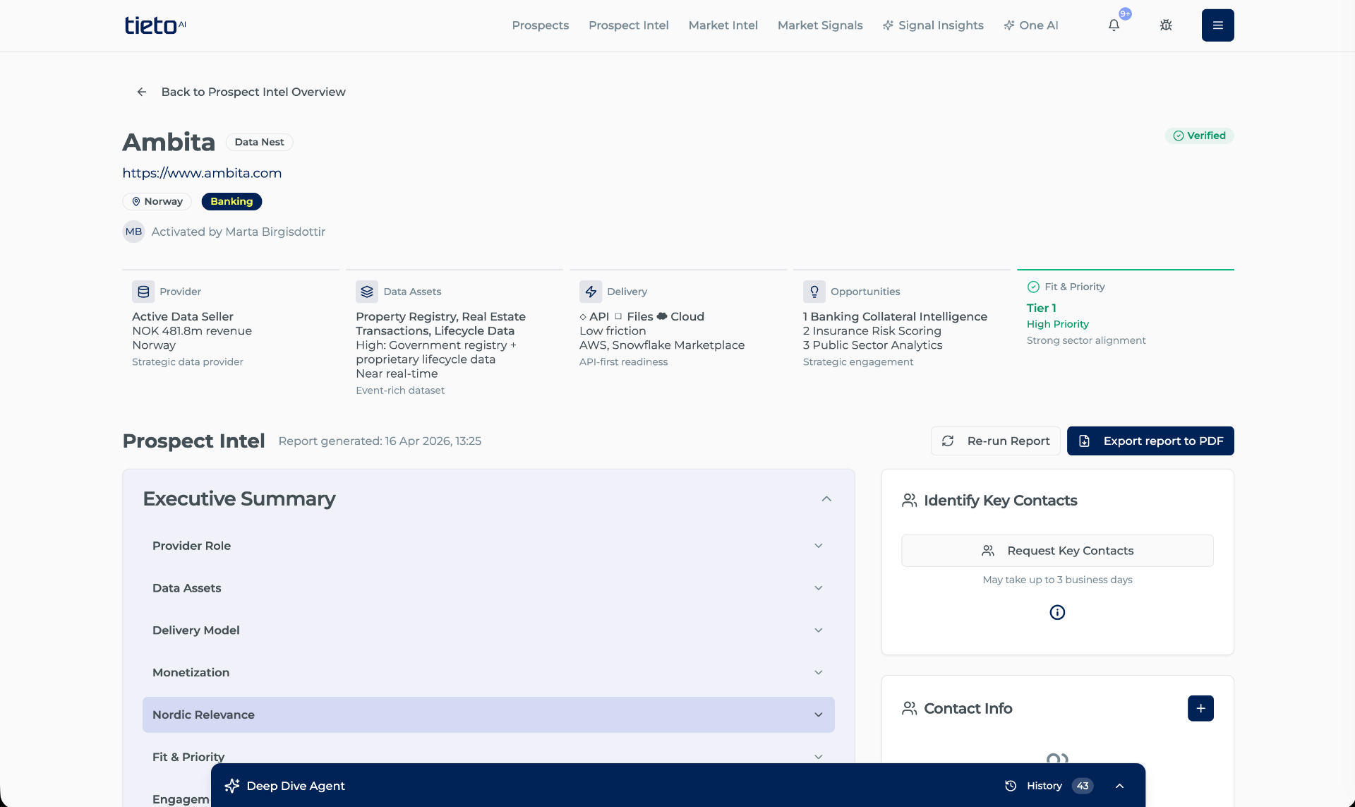 Tieto dashboard preview